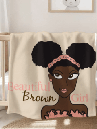 Beautiful Brown Girl Signature Blanket — The Bliss Collection product image (1)