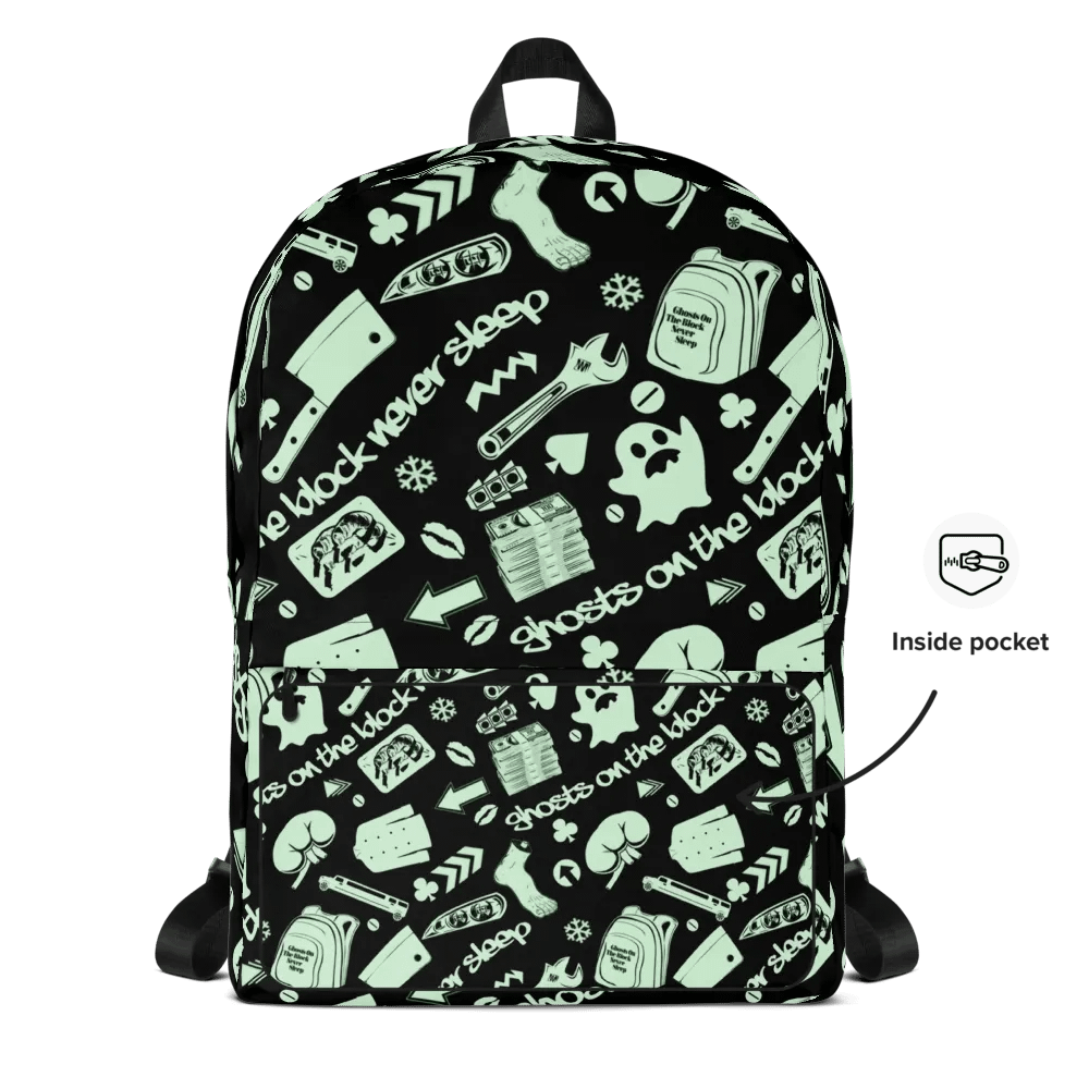 A8M - Ghosts On The Block Never Sleep Bookbag (Creamy April) product image (4)