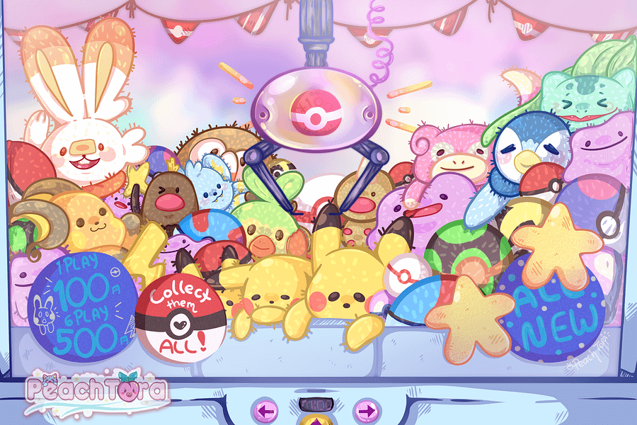 Poke Claw Game (Postcard Print) 🎇 product image (2)