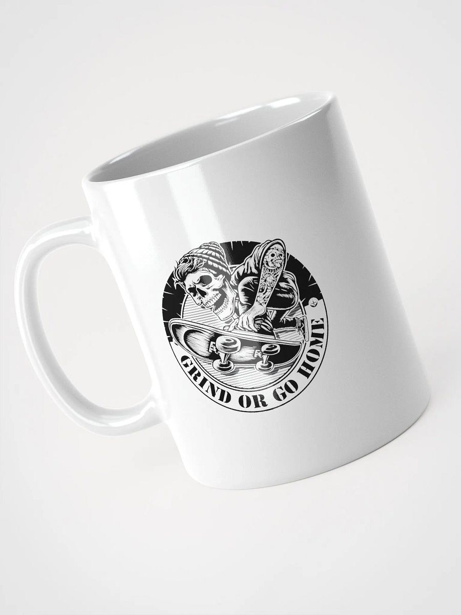 Grind Or Go Home | Skeleton Street Skater Mug product image (3)