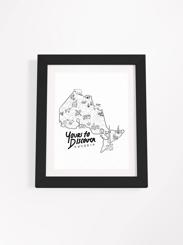 Ontario Symbols Map - Framed Poster product image (1)