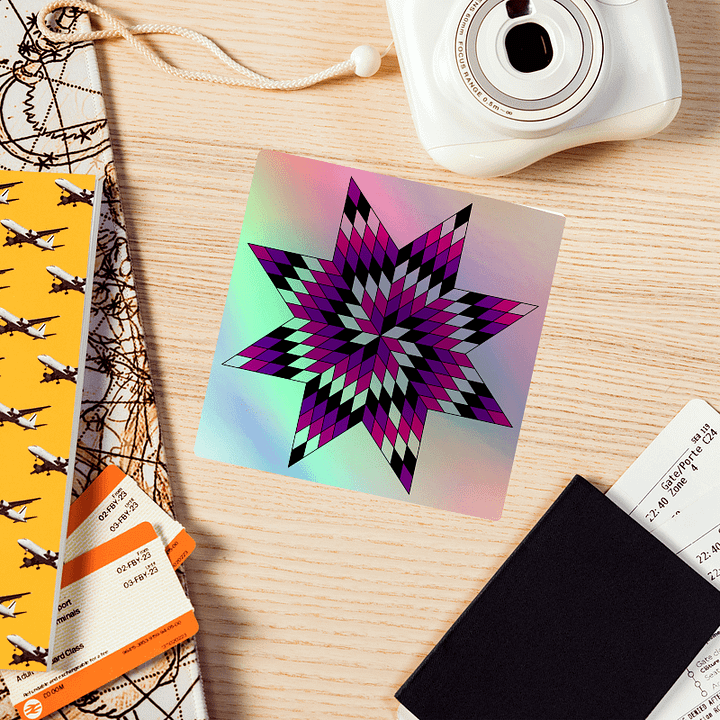 Star Quilt Holo Sticker product image (1)