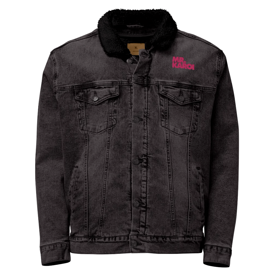 Mr. Karoi Pink Logo Denim Jacket product image (1)