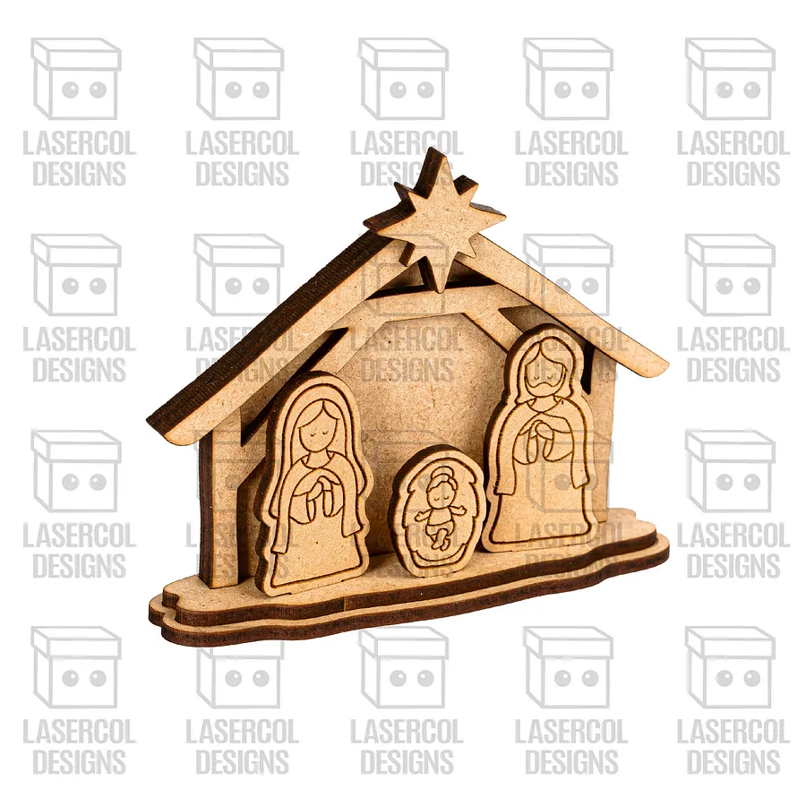 Small Nativity Scene Gift Set 3 - Christmas - Laser Cut Files product image (4)