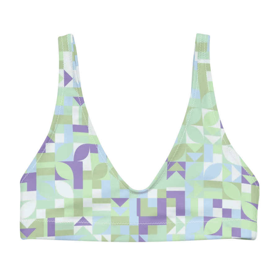 Colorful Vector Patterns Design Padded Bikini Top - v14 product image (4)