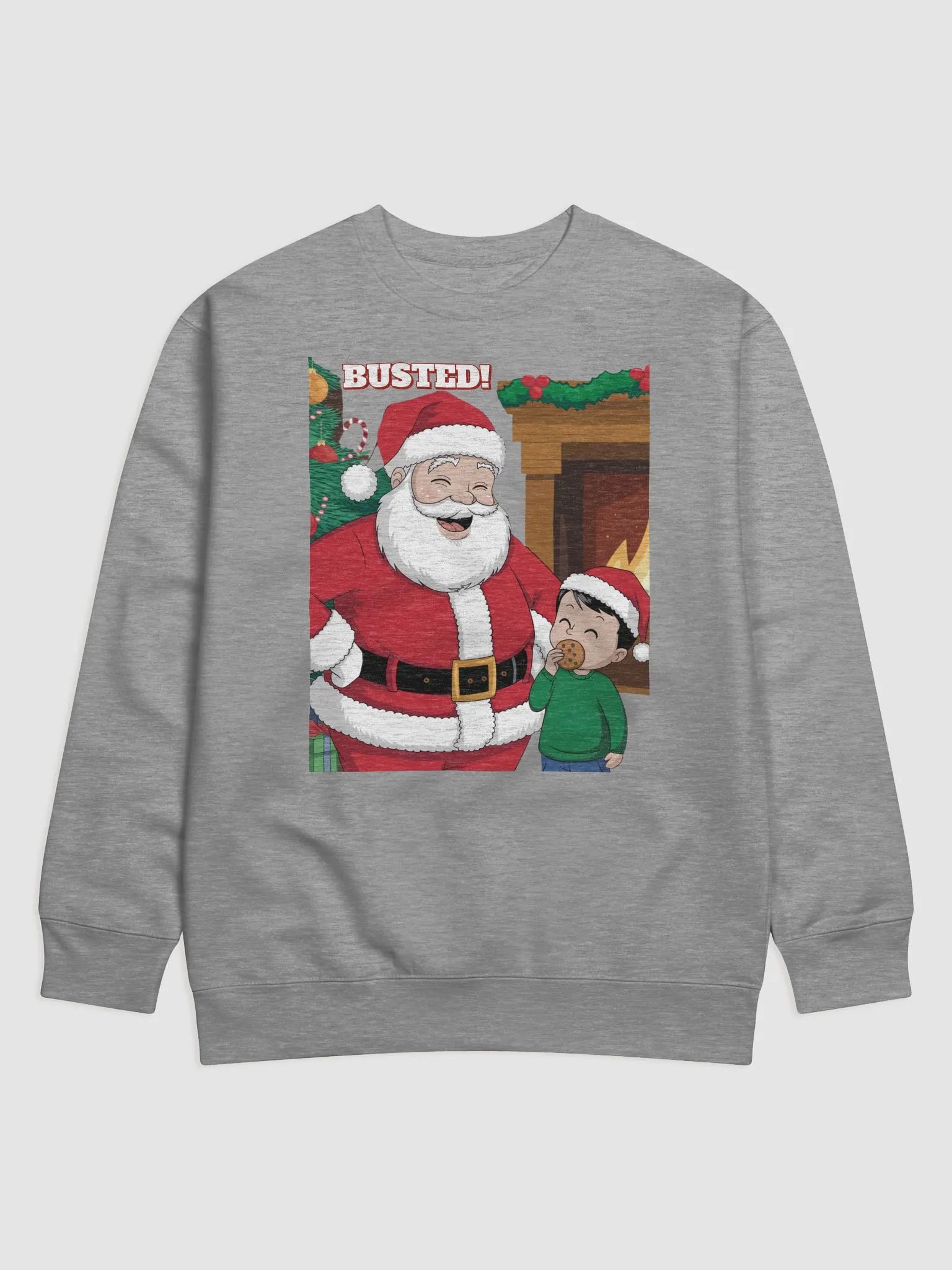 Busted! Santa Catching A Young Boy Eating His Christmas Cookies Sweatshirt product image (6)
