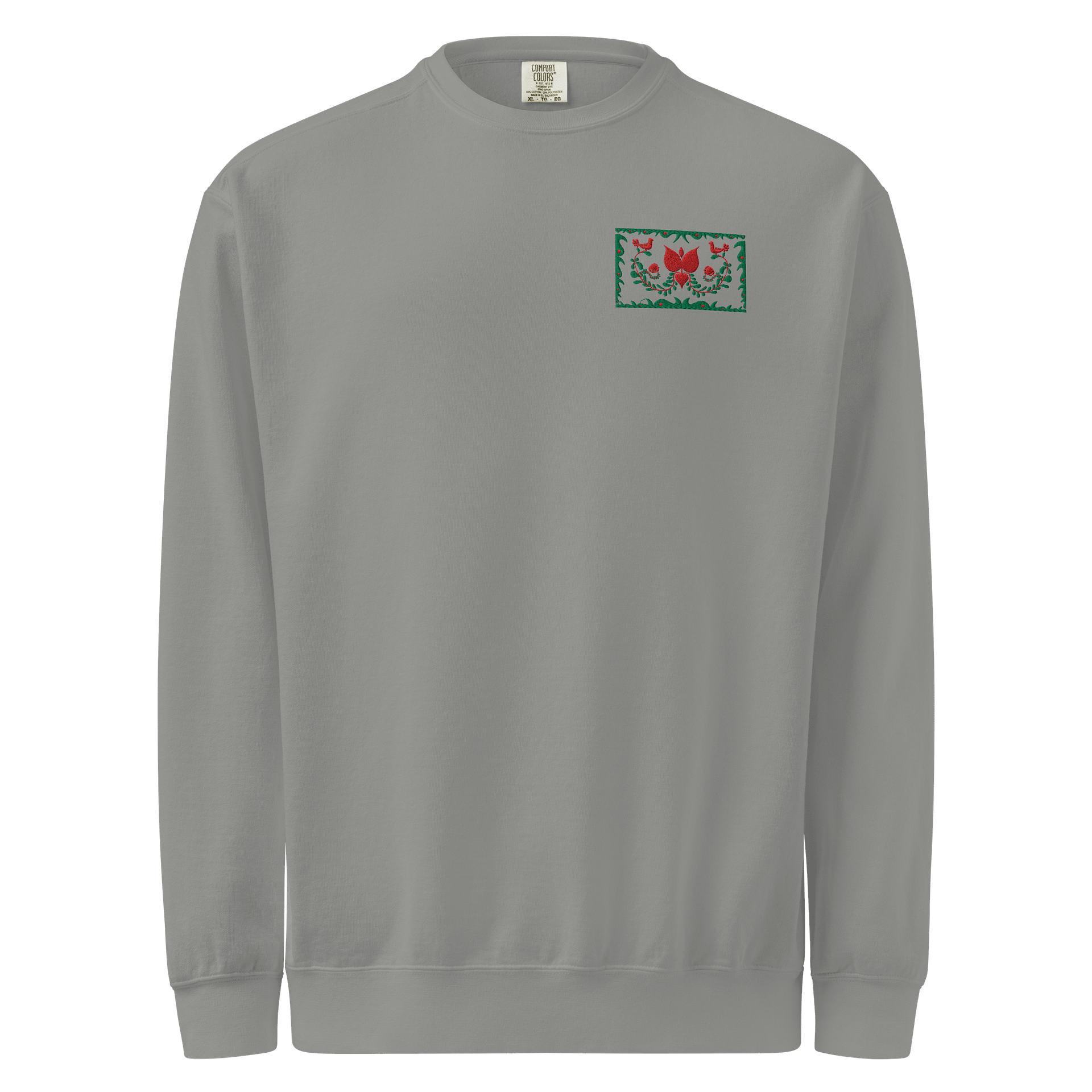 Hungarian Colors In The Gray Embroidered Sweatshirt product image (1)