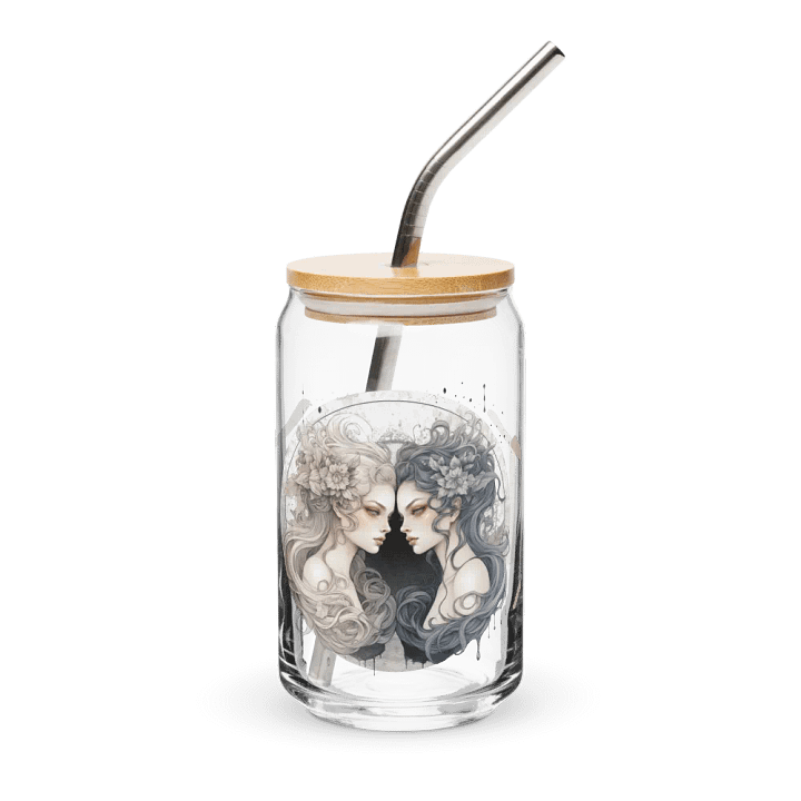Gemini Zodiac Glass Can Sipper product image (2)