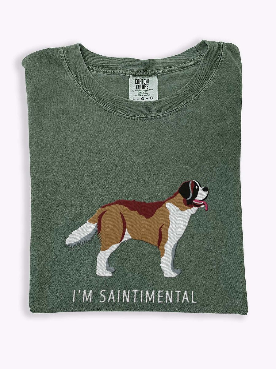 I'm Saintimental T-Shirt(Embroidered) of a Saint Bernard product image (1)