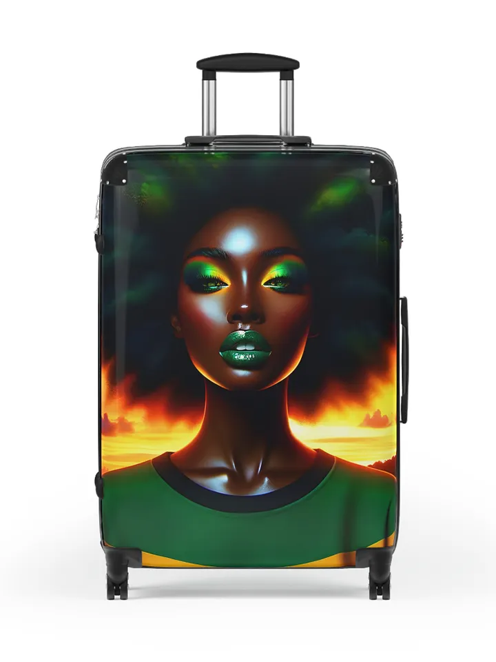 Travel Suitcase for Black Women and Girls Green Girl Power product image (2)
