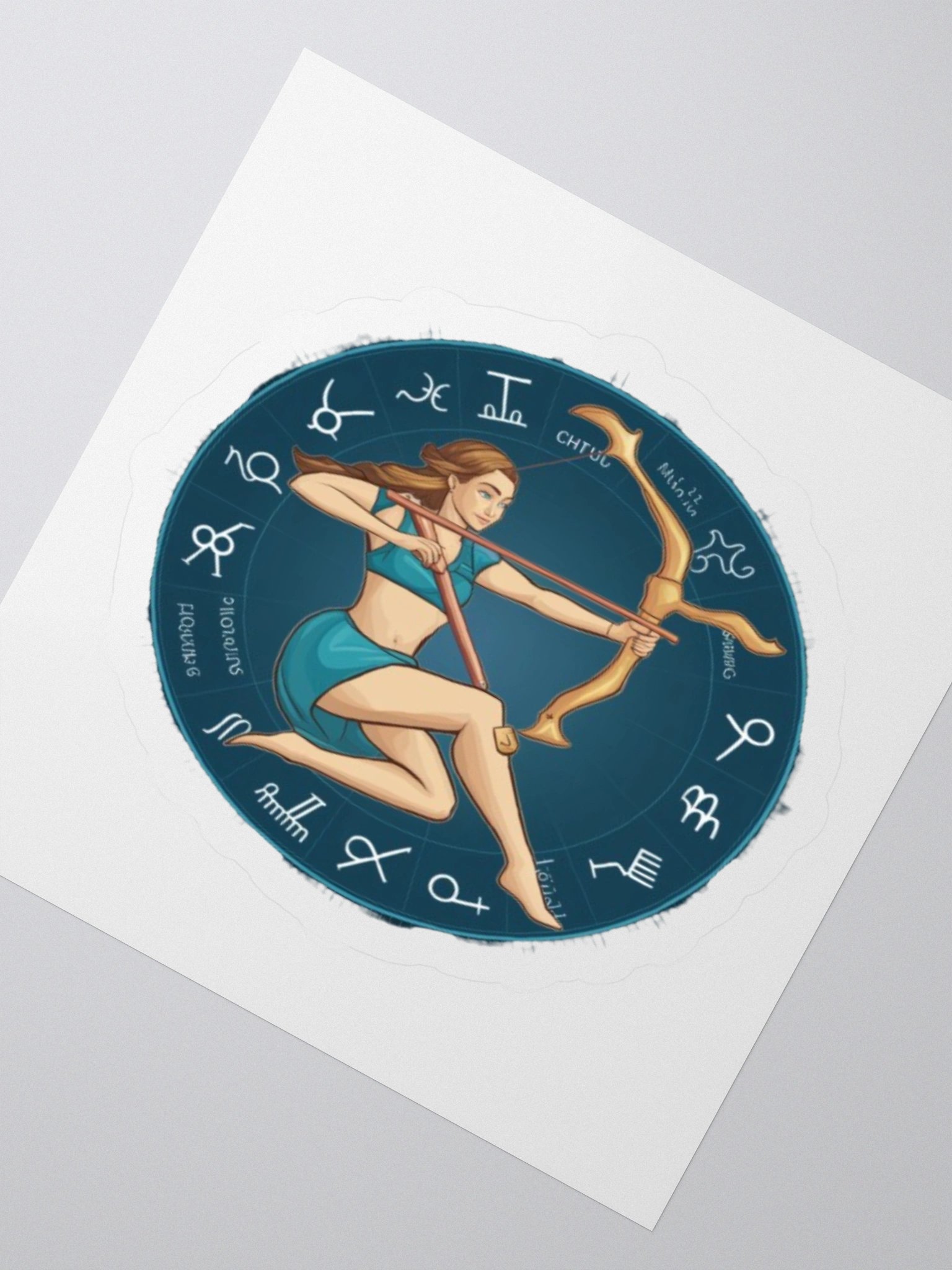 Exclusive Sagittarius Zodiac Sticker: Centaur Archer with Zodiac Wheel - Ideal for Laptops, Cars, and Astrology Enthusiasts! product image (5)