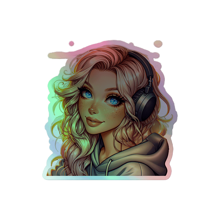 Lizzie holographic sticker product image (2)