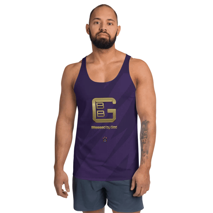 Purple Pattern BBG Designer Logo Tank-top product image (1)