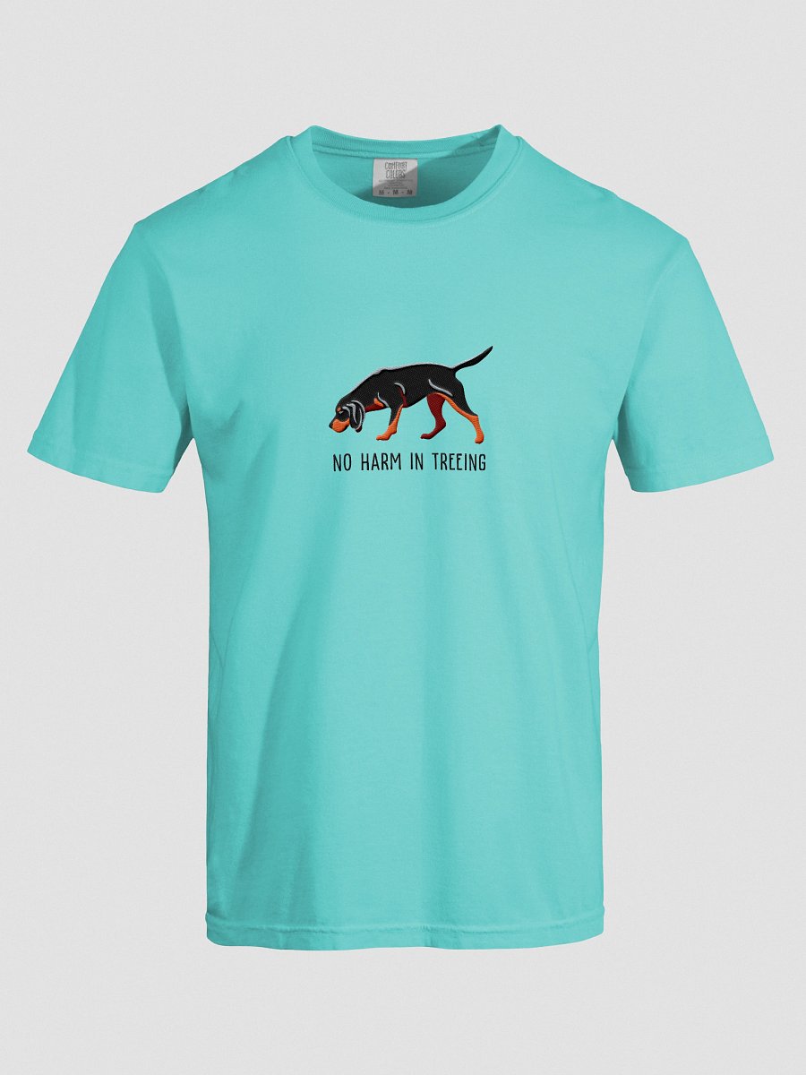 No Harm in Treeing T-Shirt(Embroidered) of a Black & Tan Coonhound product image (37)