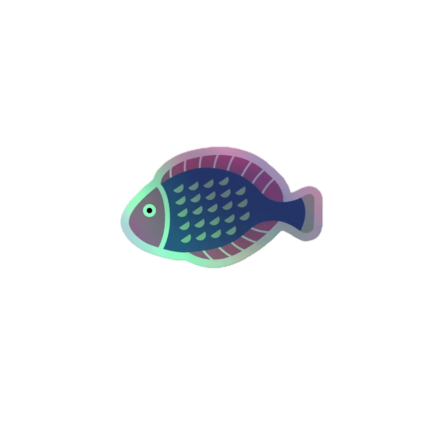 Holographic Fish Frenzy Sticker Sheet product image (1)
