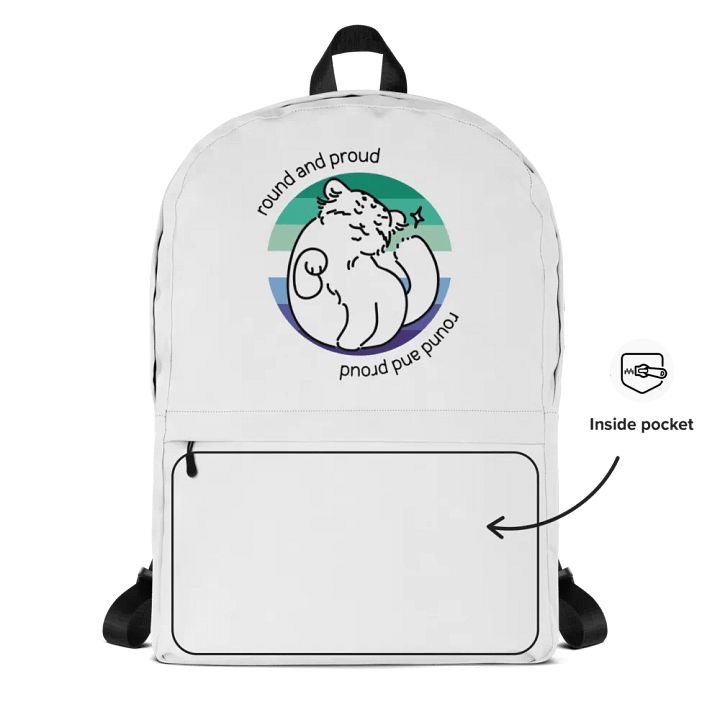 Round and Proud Manul Gay MLM Version - Backpack product image (2)