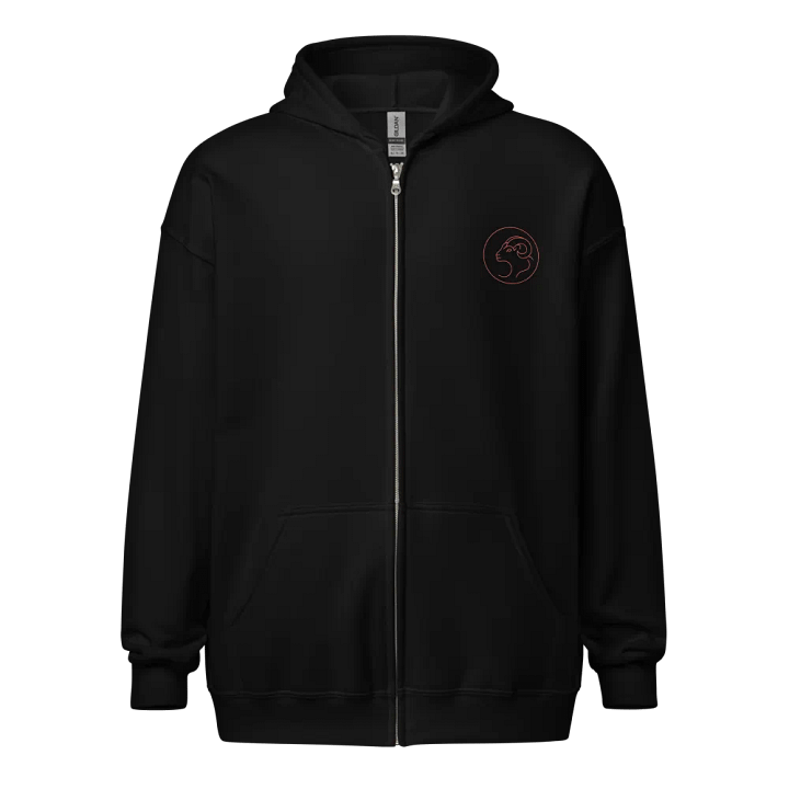 Aries Ram Circle Zip Hoodie product image (1)