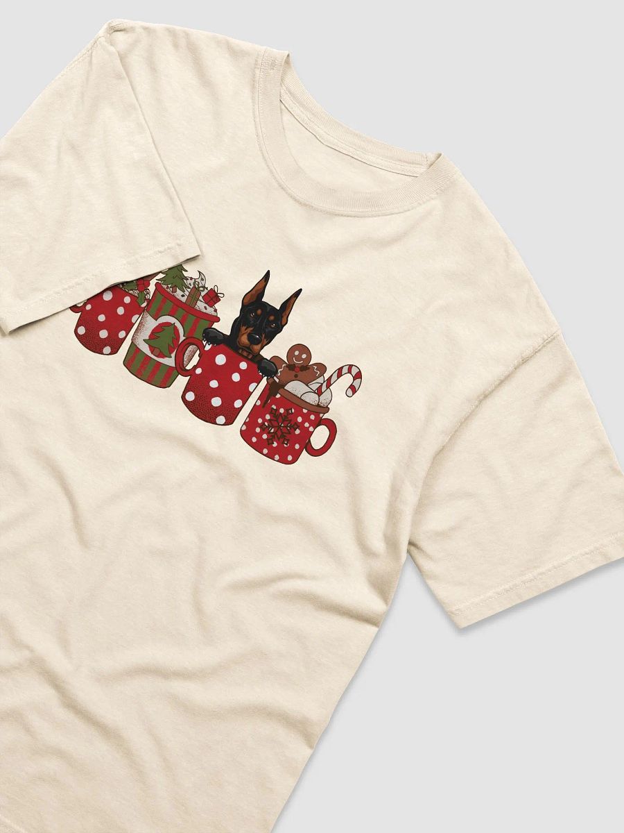 Cute Doberman(Cropped Ears) in a Christmas Cup T-Shirt | Funny Christmas Pup in a Cup product image (16)