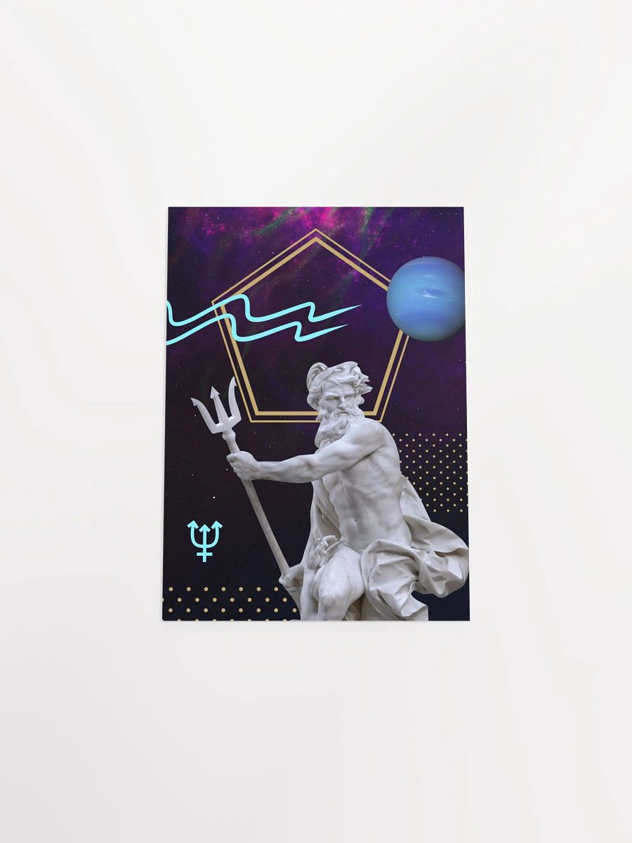 Vaporwave poster: Synthwave Gods and Planets - Neptune (gr. Poseidon) [synthwave/vaporwave/retrowave/cyberpunk] — aesthetic neon poster product image (10)