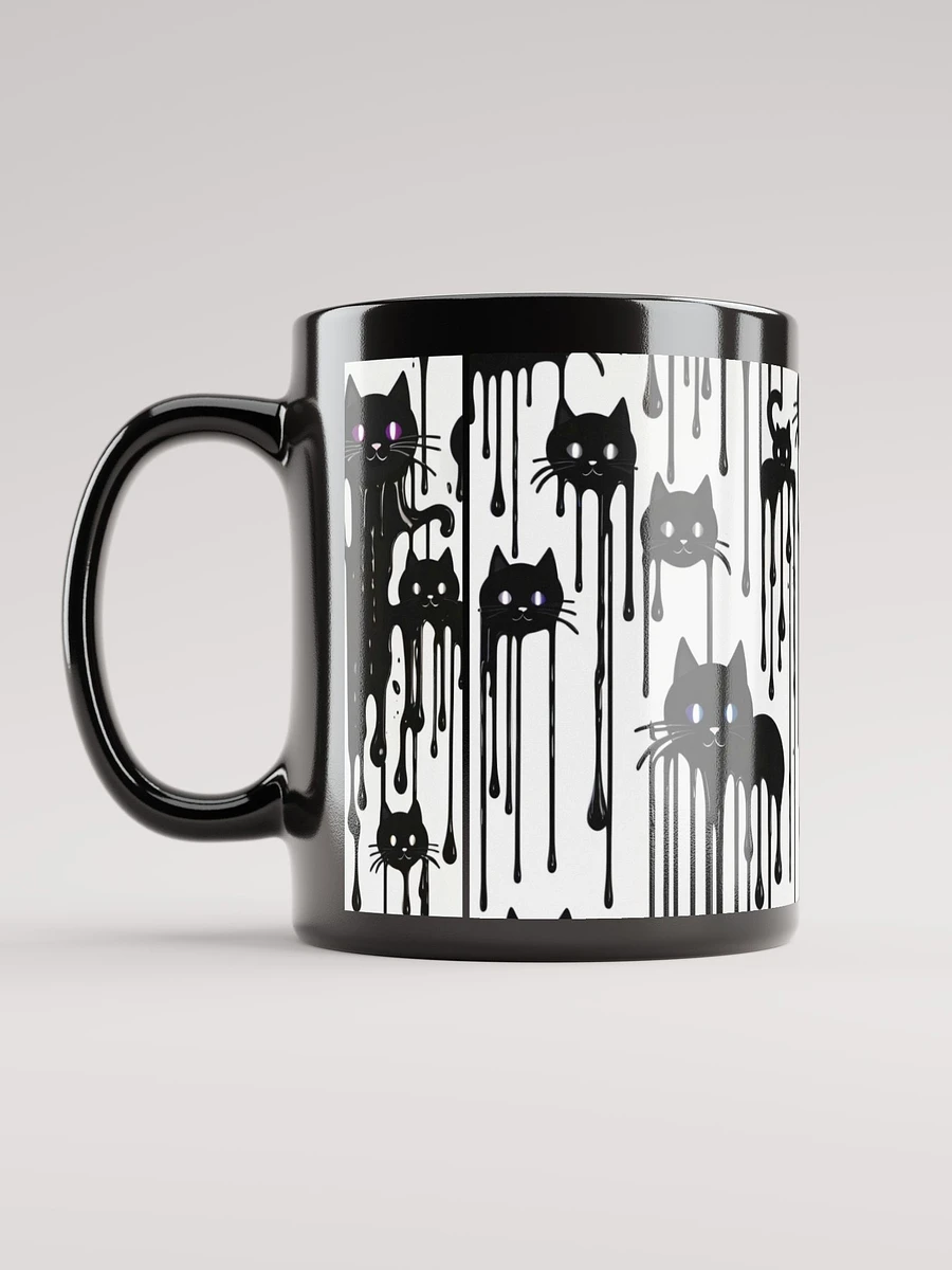 Whisker Wonderland (black cat drip aRt) Black product image (7)