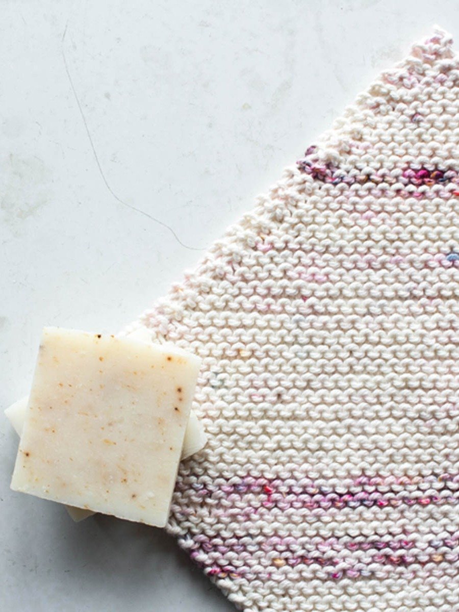 Diagonal Dishcloth Knitting Pattern PDF - Happy Thoughts product image (3)