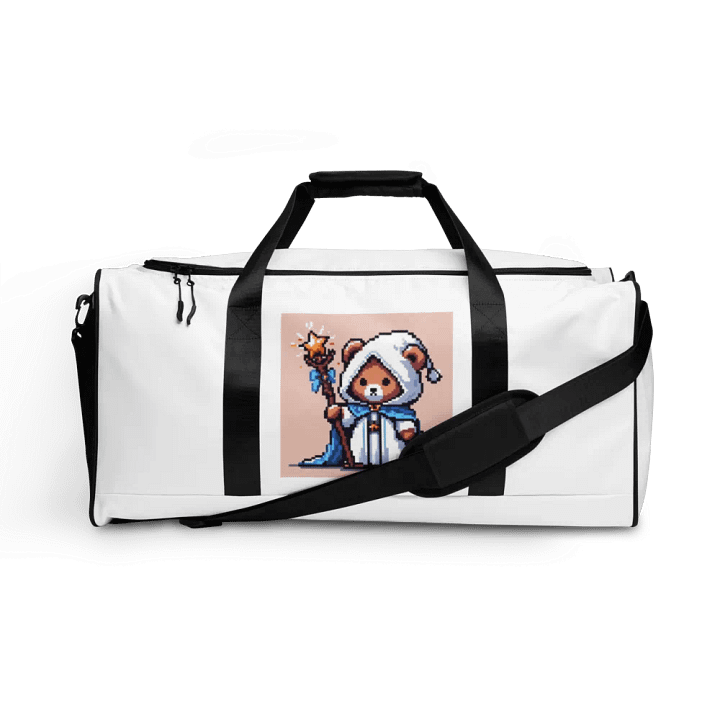 Pixel Art Teddy Bear Adventurers Duffle Bag product image (1)