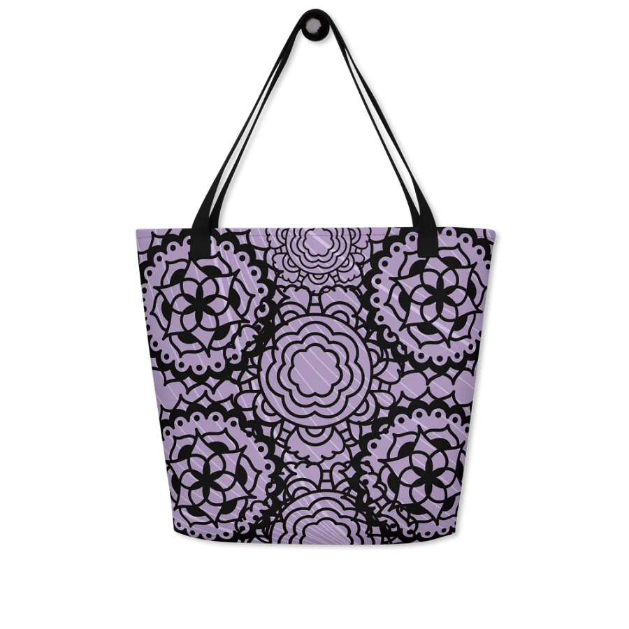All-Over Print Large Tote Bag w/ Pocket - Manda Arts product image (4)
