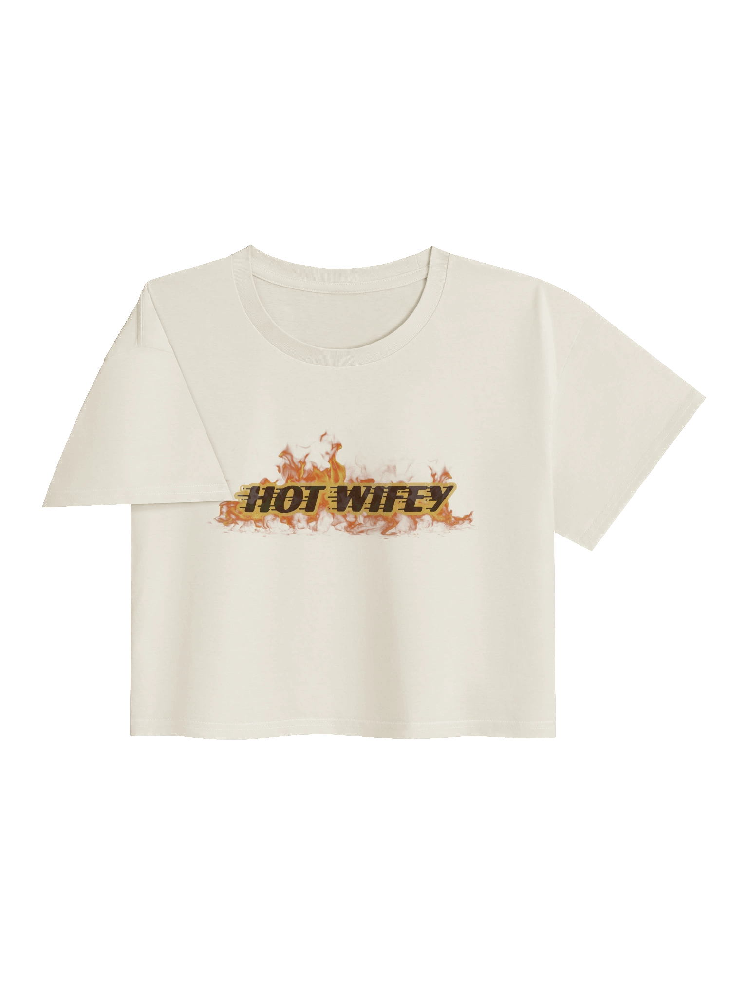 Hot Wifey Crop T (Ecru) product image (3)