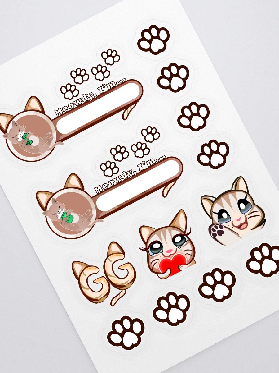 White Kitty Gaming Stickers product image (1)