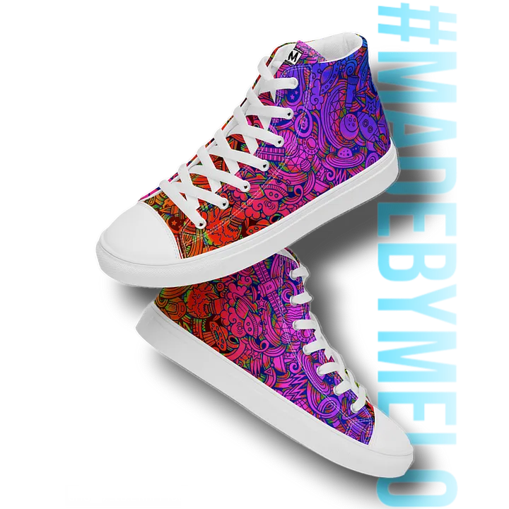 Rainbow Space Scribble - Women's High Tops | #MadeByMELO product image (1)