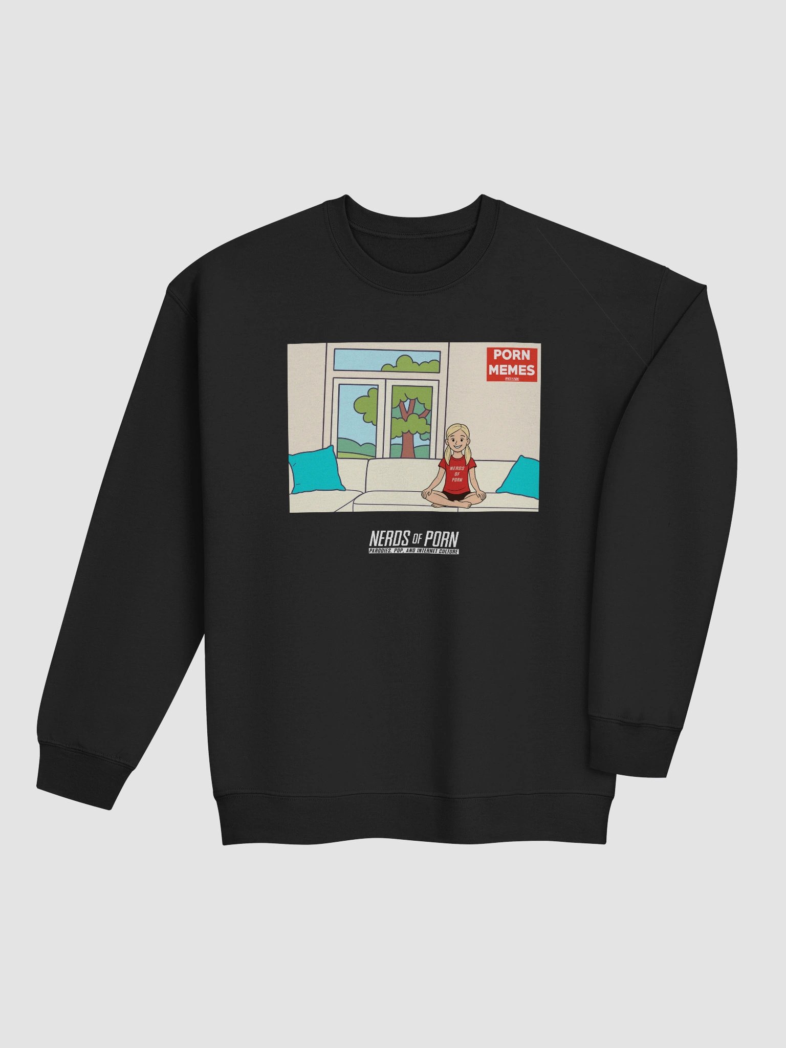 Casting Couch Porn Meme Sweater (black) product image (4)