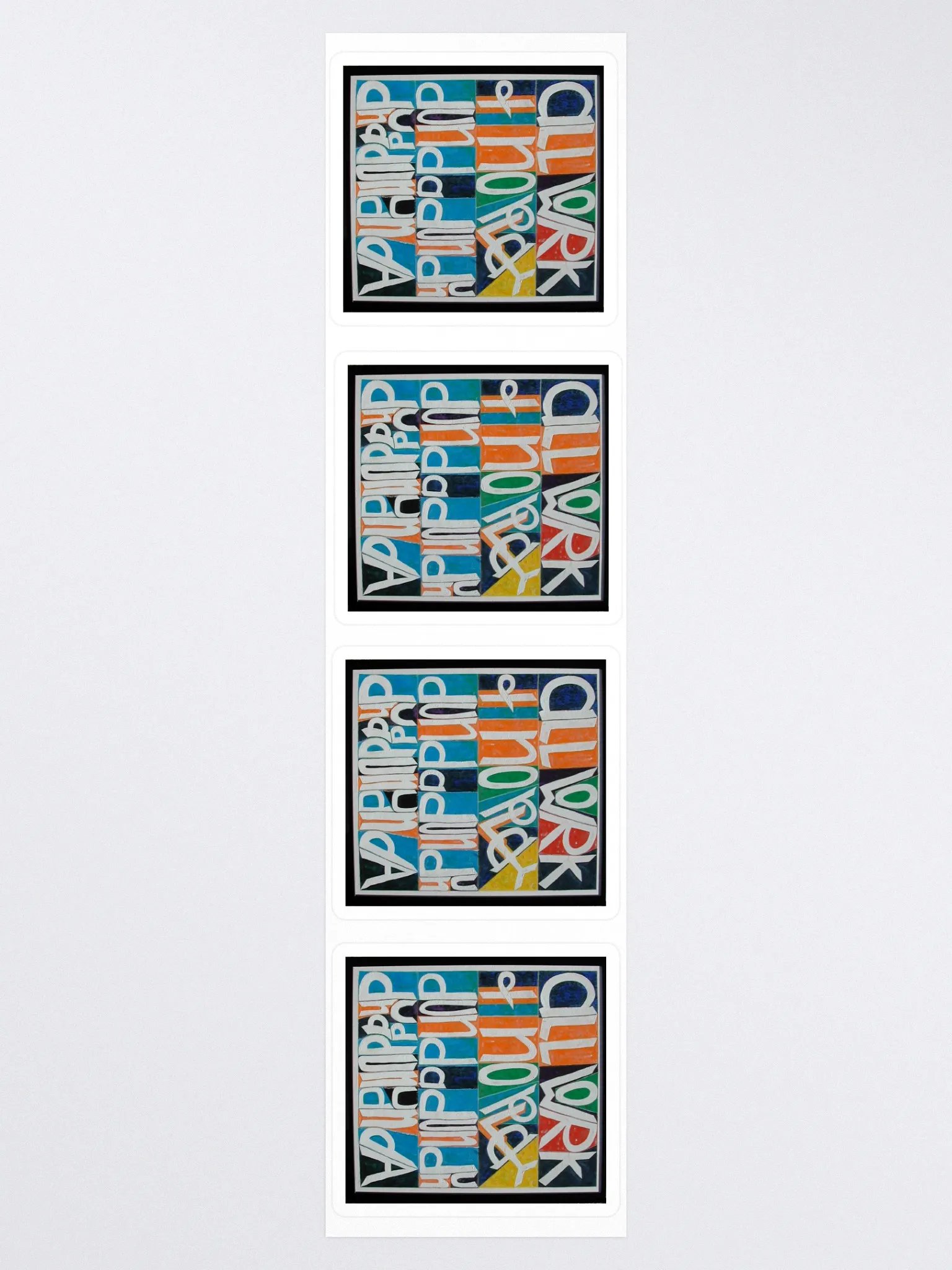 All Work and No Play 4-Pack Stickers product image (3)