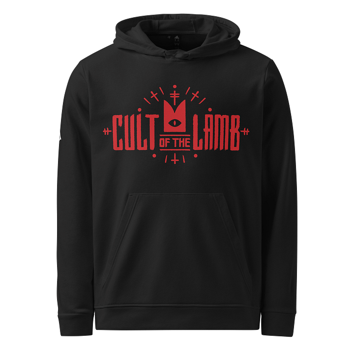 "Cult of the Lamb" Herald Hoodie - White with Red Print product image (1)