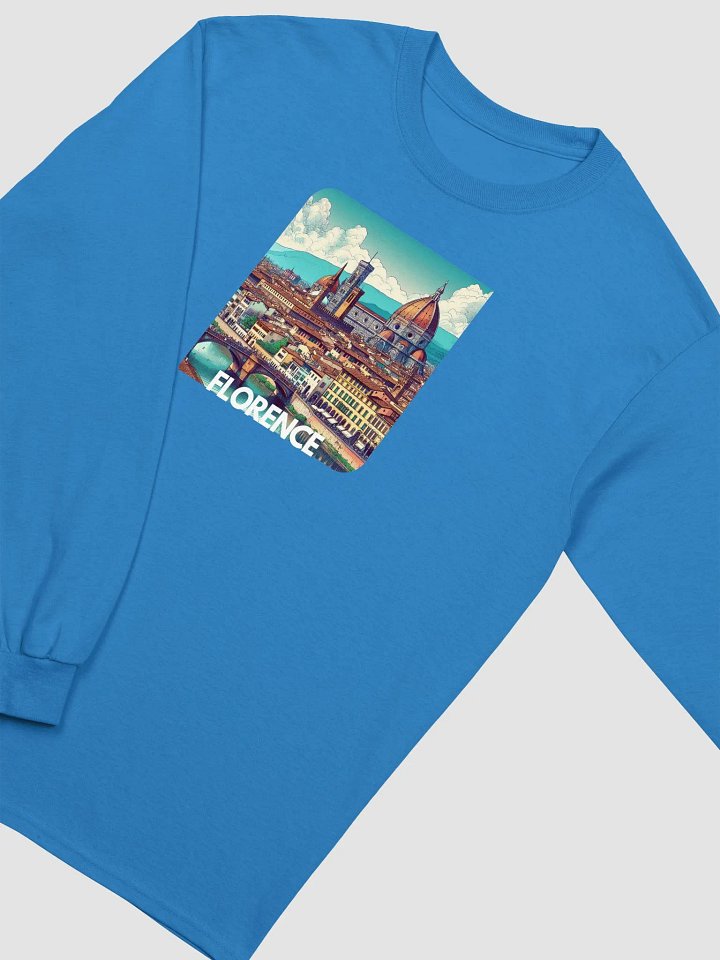 Gildan Ultra Cotton Long Sleeve T-Shirt | AI Design Florence city product image (1)