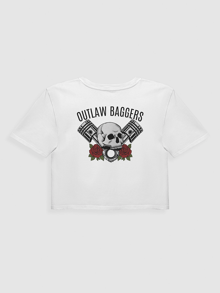 Outlaw Baggers Rose Crop Top Tee product image (2)