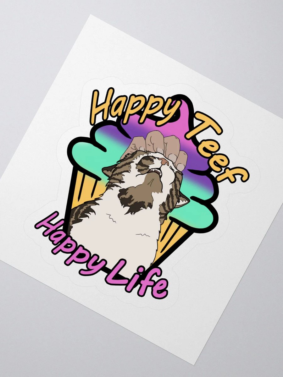 "Happy Teef, Happy Life" Regular Kiss Cut Stickers product image (8)