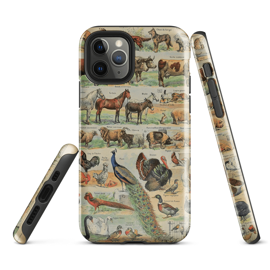 Vintage Animal Chart Tough iPhone® Case product image (1)
