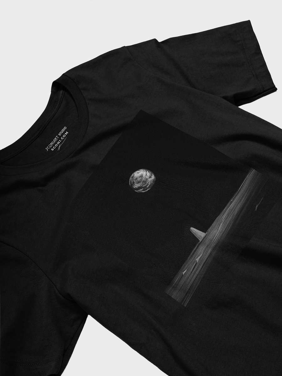 sconiArt b&w design, 'proceed with caution'. - unisex T-Shirt. product image (3)