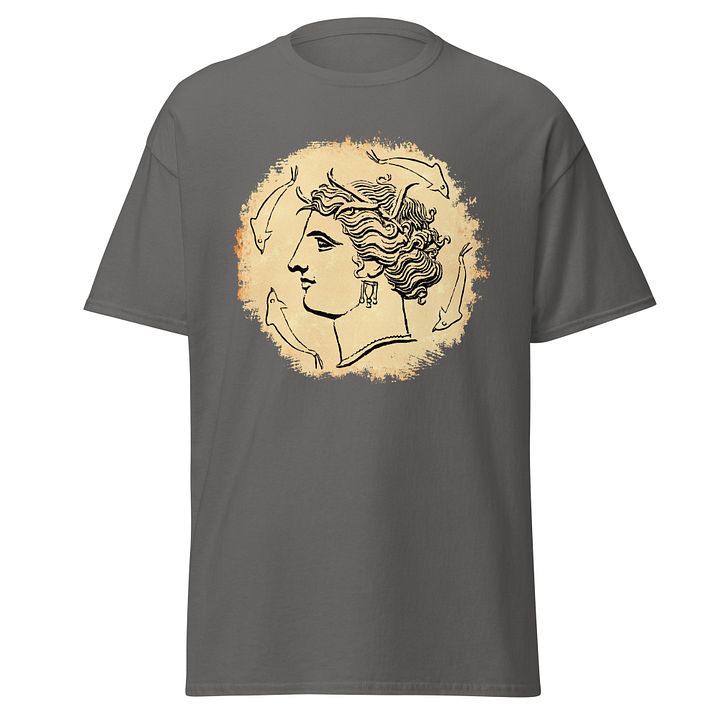 Arethusa Sea Nymph Ancient Greek Art 4th Century BC, Charcoal Tee product image (5)
