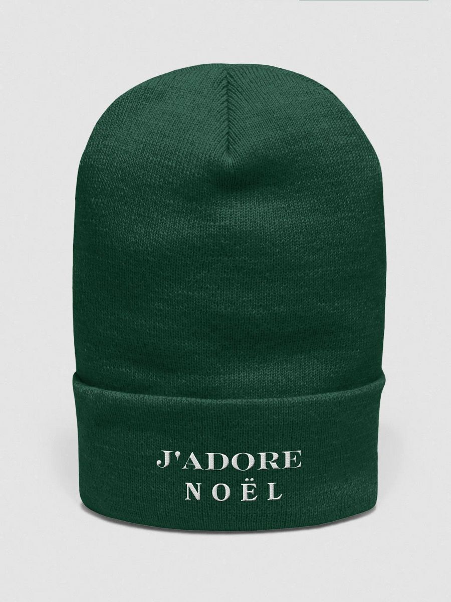 "J'adore Noël" Yupoong Cuffed Beanie product image (1)