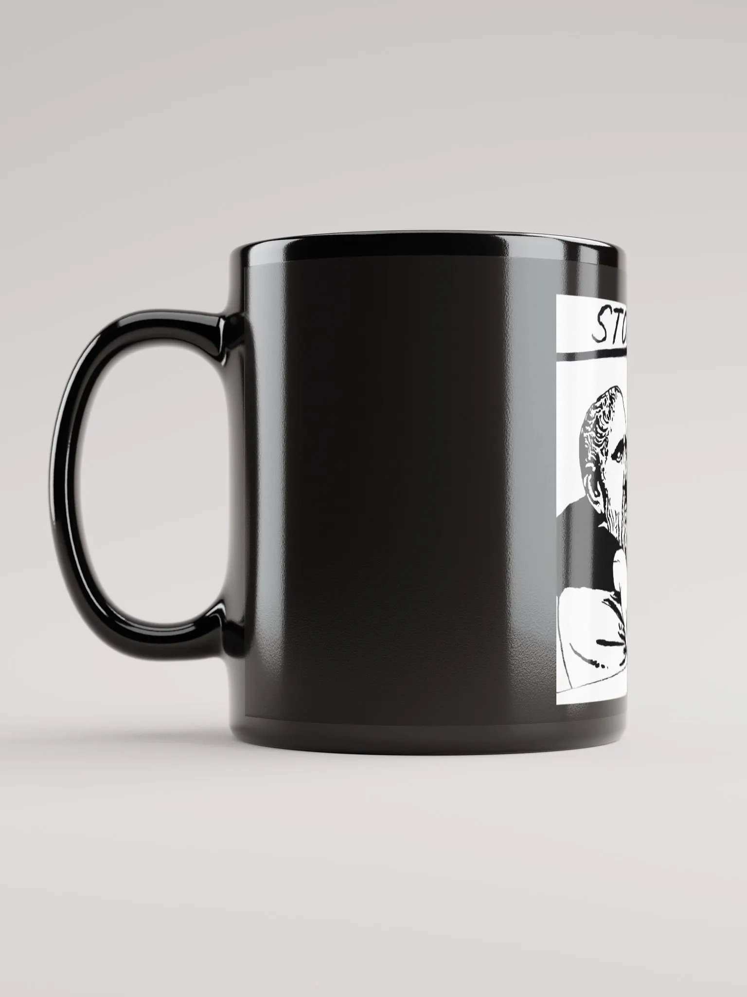 Stoic Youth Zeno of Citium quote Black Glossy Mug product image (6)