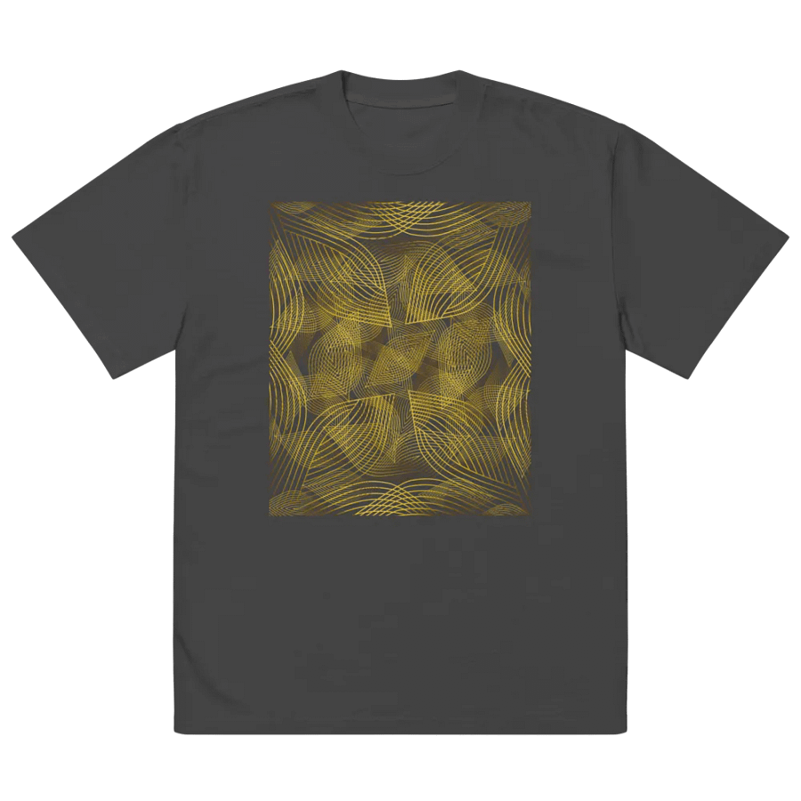 T-Shirt with golden lines and leaf design product image (3)