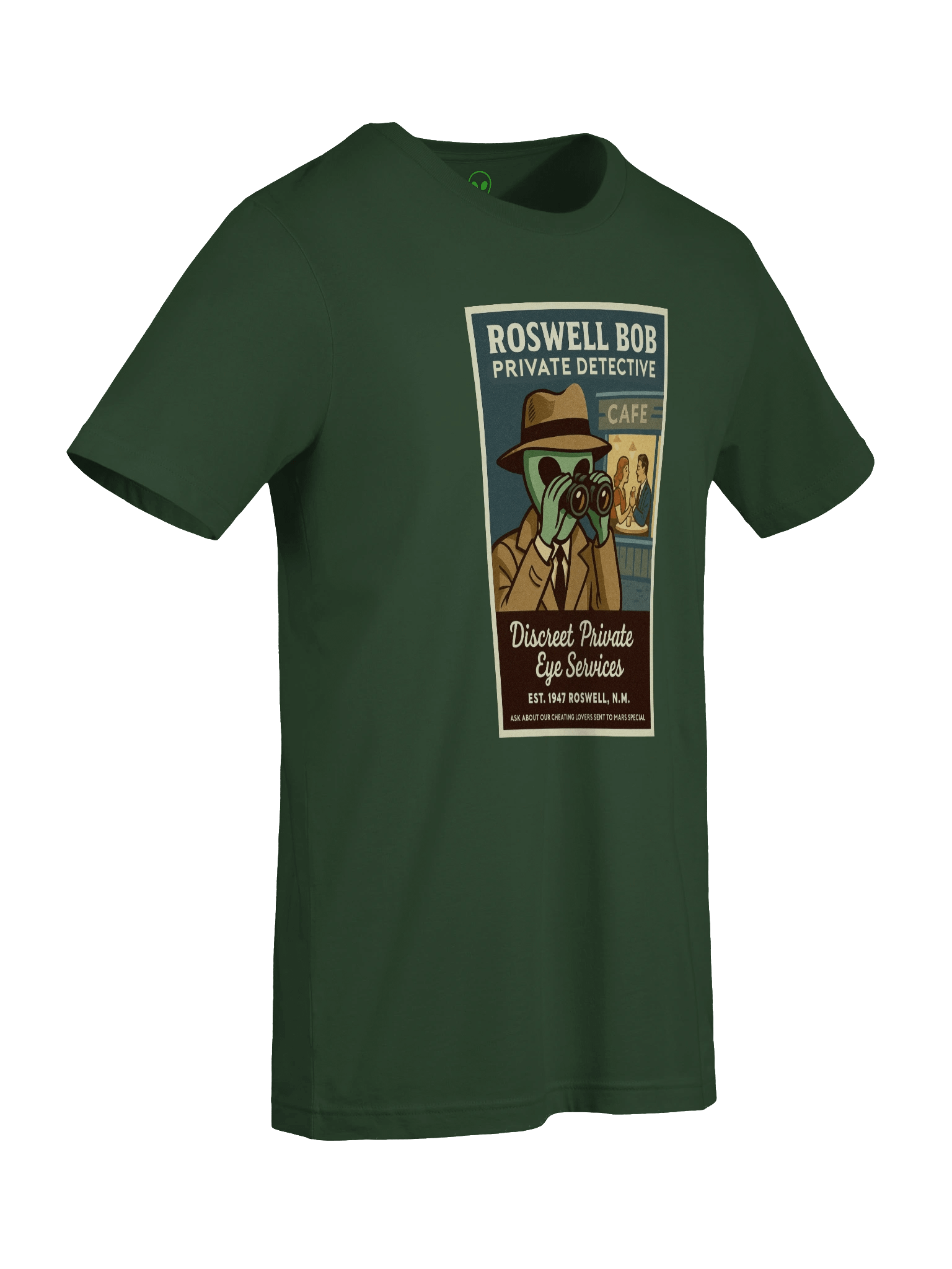Private Detective Roswell Aliens 1950's Retro Poster Unisex T-Shirt product image (9)