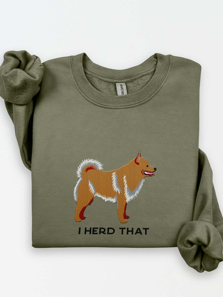 I Herd That Sweatshirt (Embroidered) of a Schipperke(Tan) product image (1)