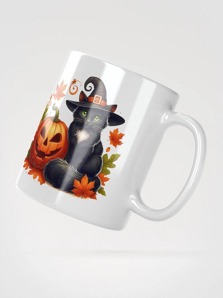 Halloween Mug, Black Cat Mug, Gift for Halloween Cat Lovers, Halloween Gift, Pumpkin Mug product image (5)