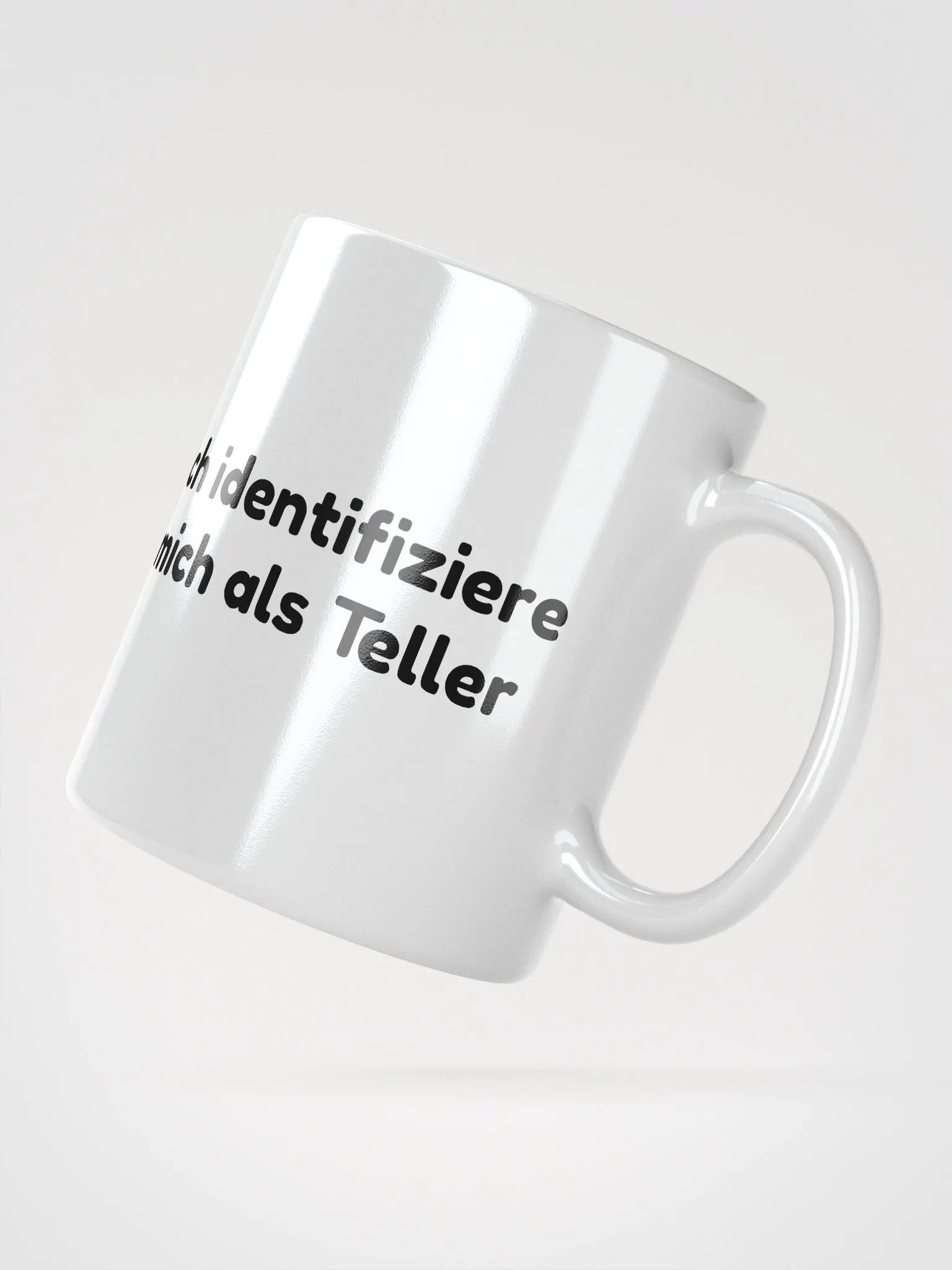 Lustige 'Ich identifiziere mich als Teller' Kaffeetasse | Humorvolles Geschenk Tasse für Frauen und Männer | Tasse mit Spruch | 3 Größen product image (4)