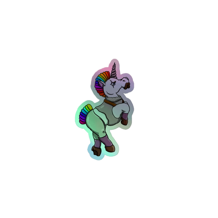 Apocalyptic Unicorn Sticker (Holo) product image (1)