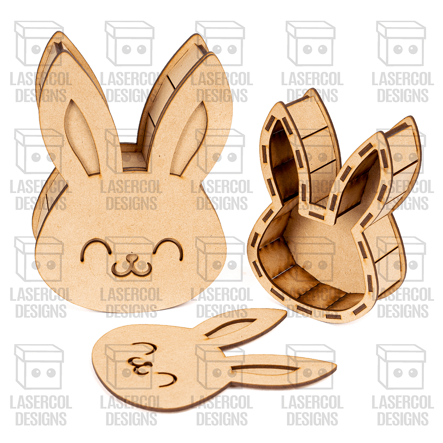 Easter Bunny Shaped Boxes Set 4 - Laser Cut Files product image (9)