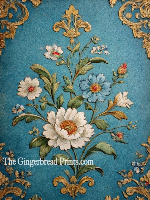 100 Rococo Blue Images Bundle Digital Download product image (2)