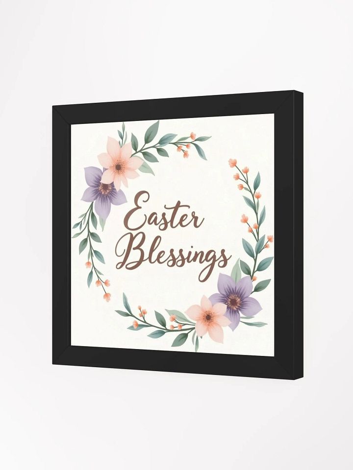 Elegant Easter Blessings Floral Poster product image (2)